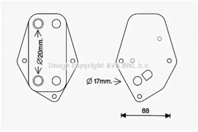 AVA QUALITY COOLING bw3557 -  масляный радиатор, двигательное масло